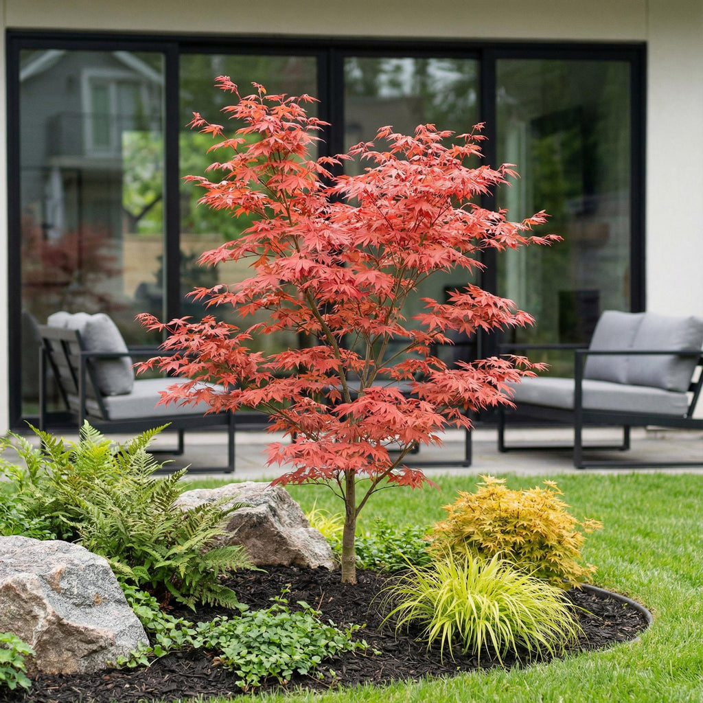 Acer palmatum 'Atropurpureum' (Érable du Japon) – pourpre – Ø26 cm, 90 cm de haut – photo 6