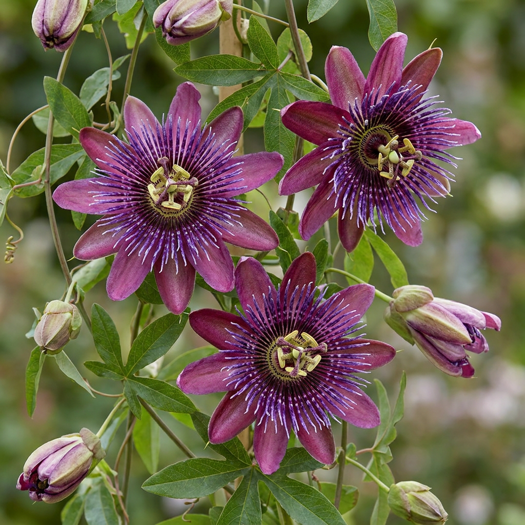 Passiflora 'Victoria' (passiflore) – rouge-rose – 2 plantes, Ø9 cm, 35 cm de haut – photo 3