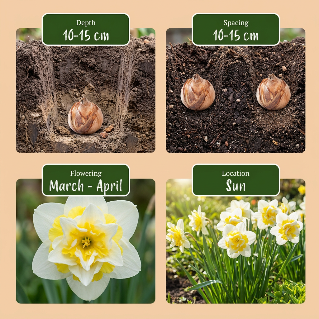 Narcis 'Ice King' – 40 bloembollen (bolmaat 12/14)