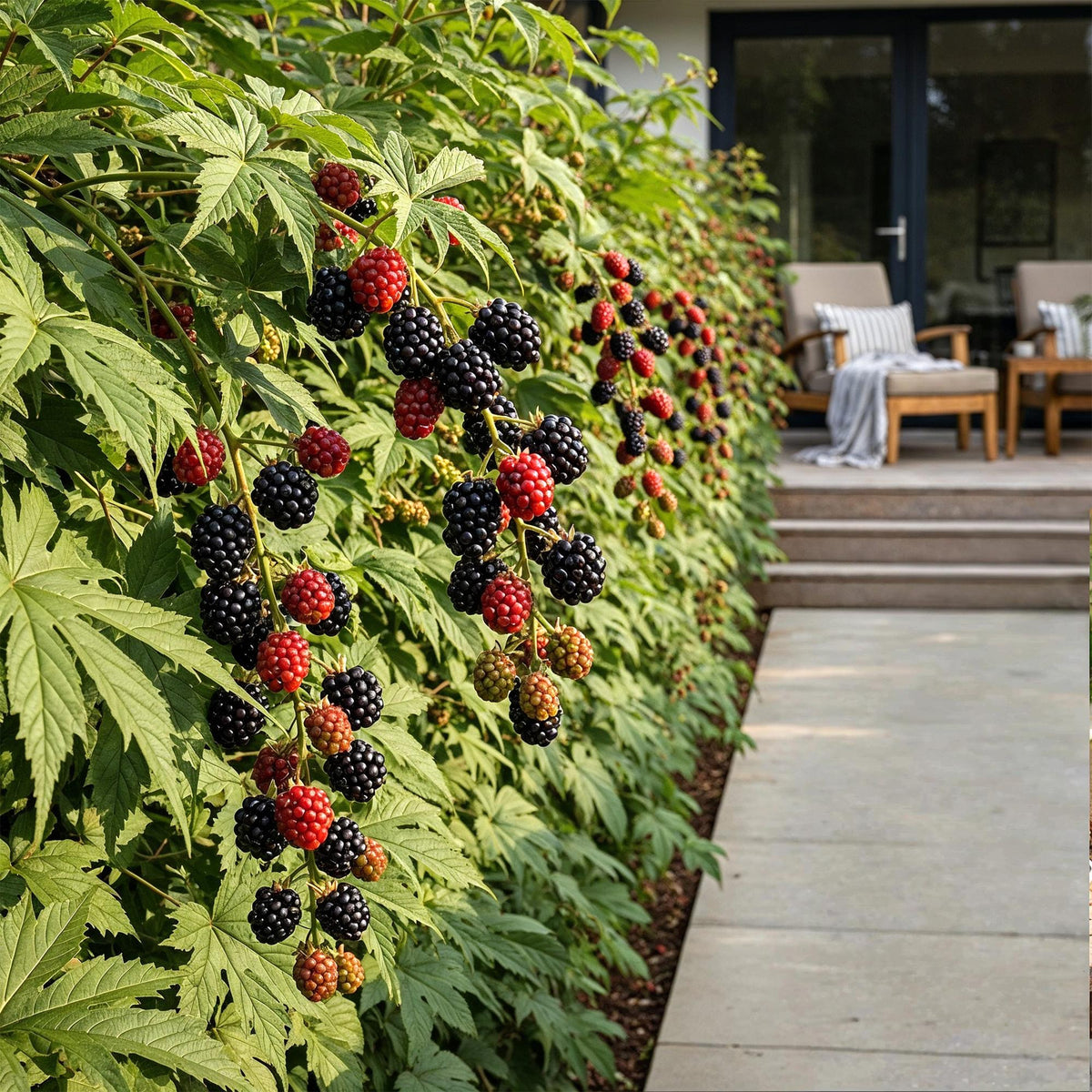 Rubus 'Thornless Evergreen' (framboisier) – 6 plants, Ø9 cm, 35 cm de haut – photo 5