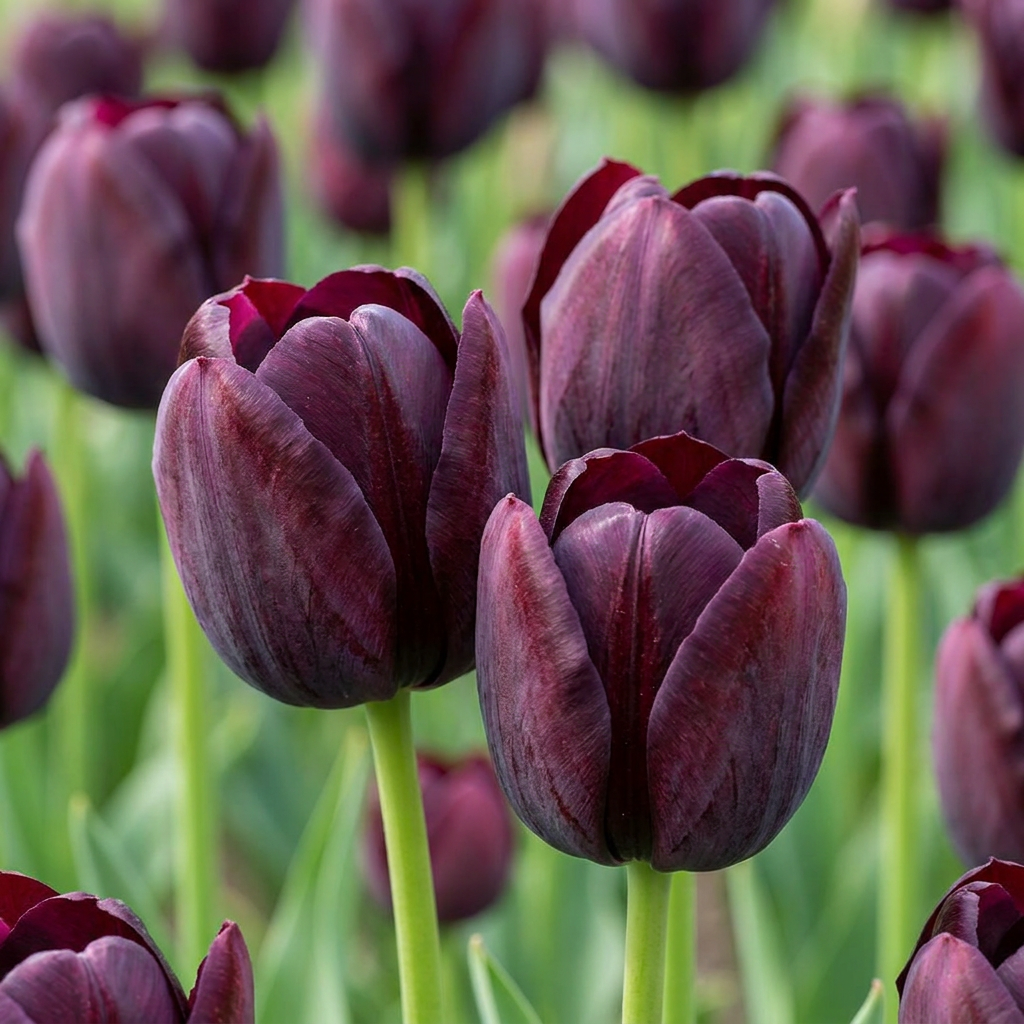 Tulpe 'Triumph Black' – 96 Blumenzwiebeln (Zwiebelgröße 11/12)