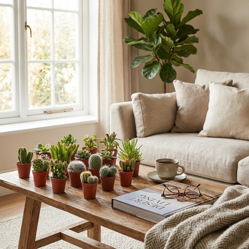 18× Mini Cactus & Succulentes Mix (Cactaceae) – Ø6 cm, 5–10 cm de haut