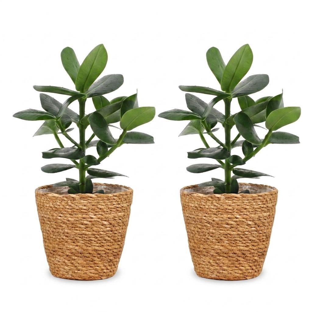 2× Clusia Princess met mand – Ø12 cm, 40 cm hoog