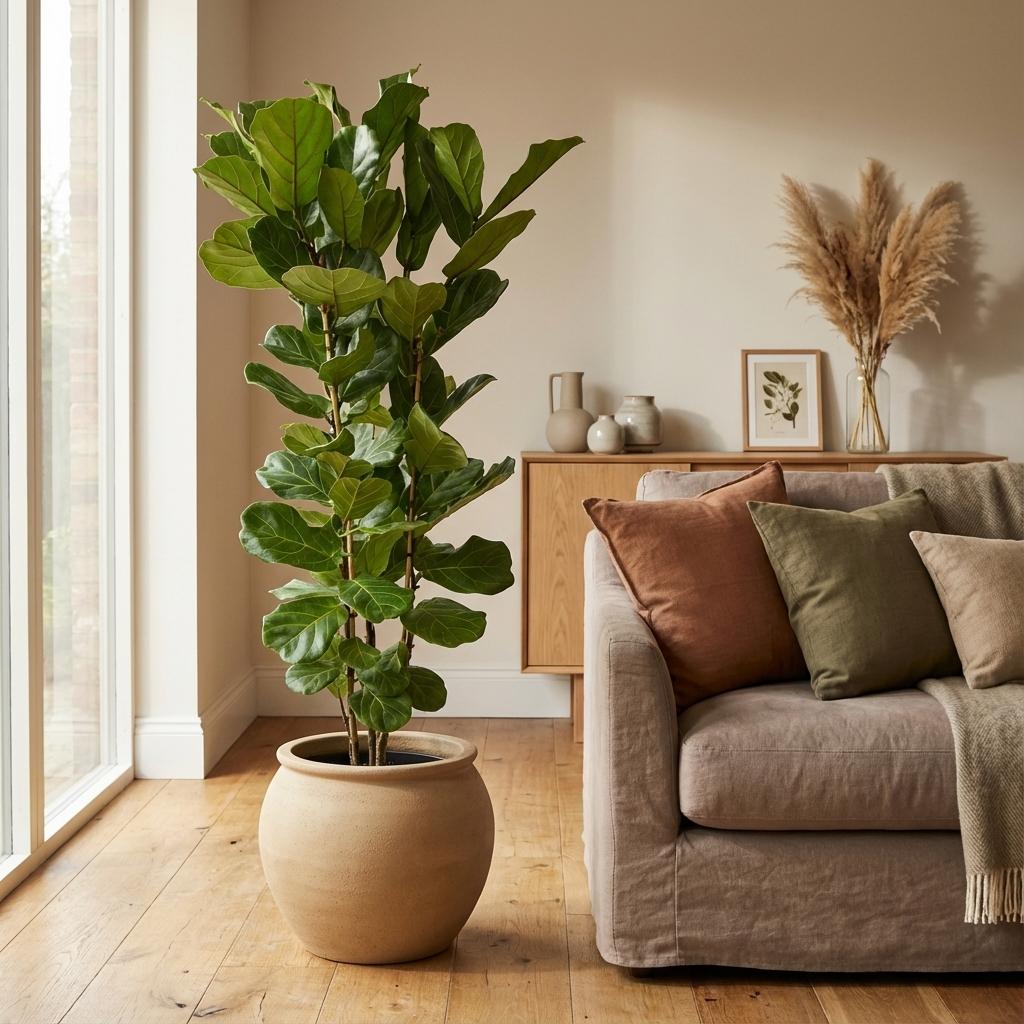 Ficus lyrata busk (fiolinfigen) – Ø27 cm, 150 cm høj