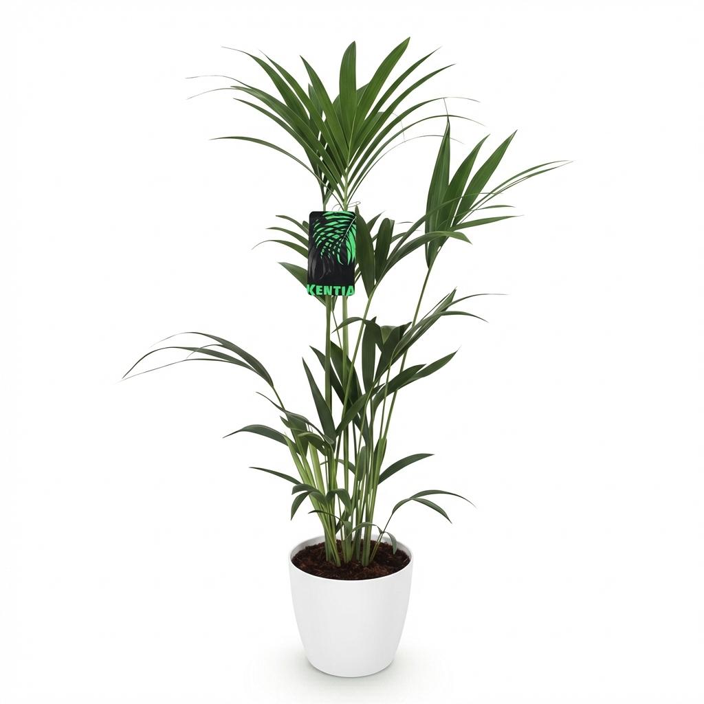 Howea forsteriana (kentiapalme) i Potter-papkrukke hvid – Ø21 cm, 120–130 cm høj – billede 2