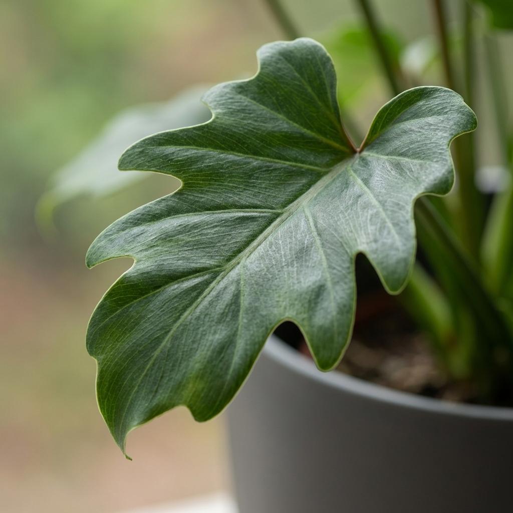 Philodendron Xanadu i Potter-pyntepotte grå – Ø19 cm, 60 cm høj – billede 4