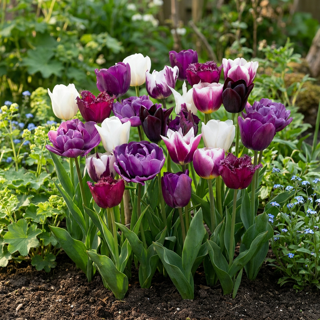 Tulpenmix 'Blueberry' – 70 Blumenzwiebeln (Zwiebelgröße 11/12)