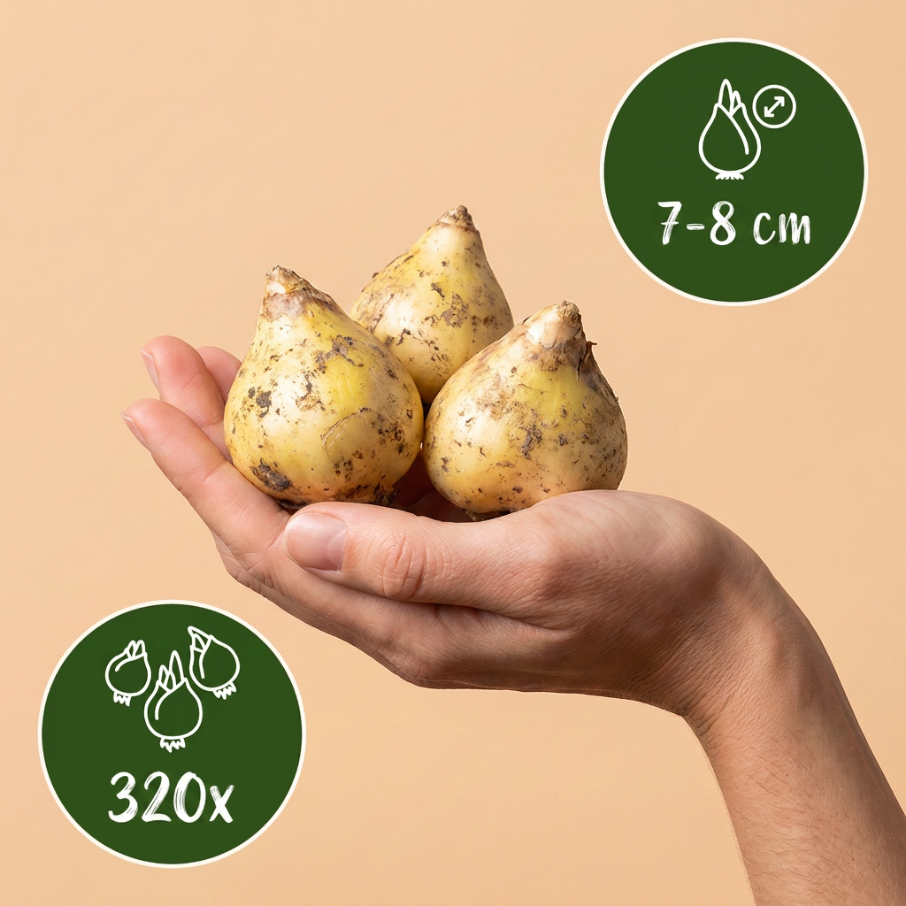 Mélange de jacinthes espagnoles (Hyacinthoides hispanica) – 320 bulbes (calibre 7/8)