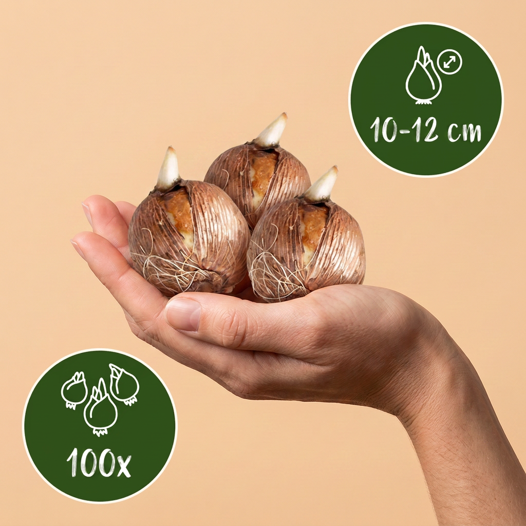 Blumenzwiebelpaket Schattengarten – 100 Blumenzwiebeln (Zwiebelgröße 10/12)