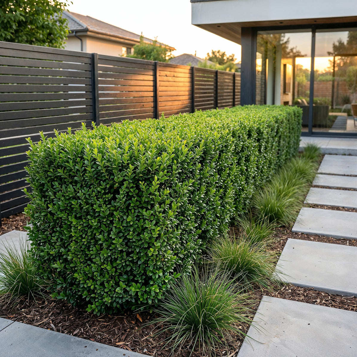 Buxus sempervirens (Buchsbaum) – 8 Pflanzen, Ø 9 cm, 20–25 cm hoch