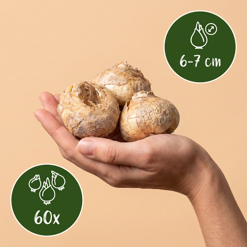 Mélange de jacinthes des bois (Fritillaria meleagris) – 60 bulbes (taille 6/7)