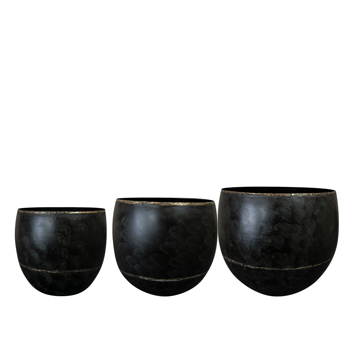Pot - Zwart -Belia vintage black - set van 3