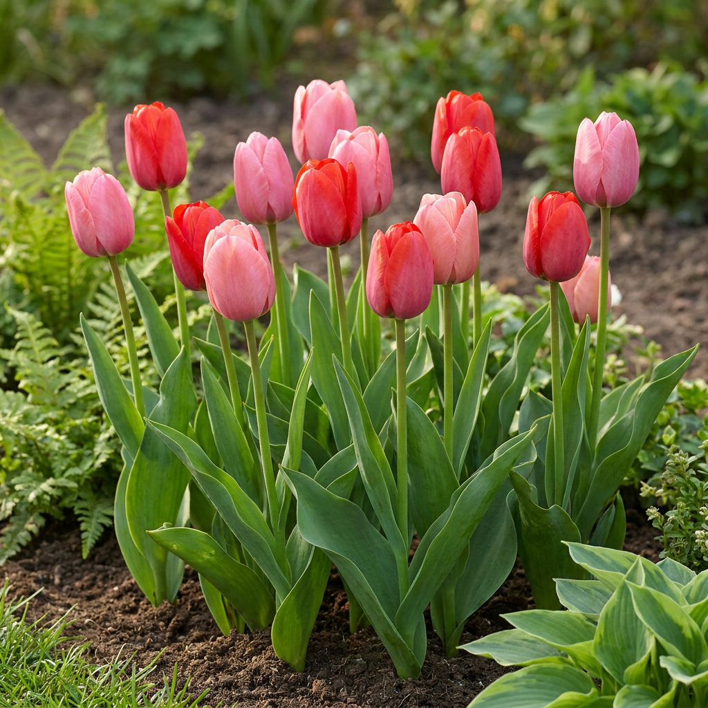 Tulpe 'Pink-Red' – 40 Blumenzwiebeln (Zwiebelgröße 10/12)