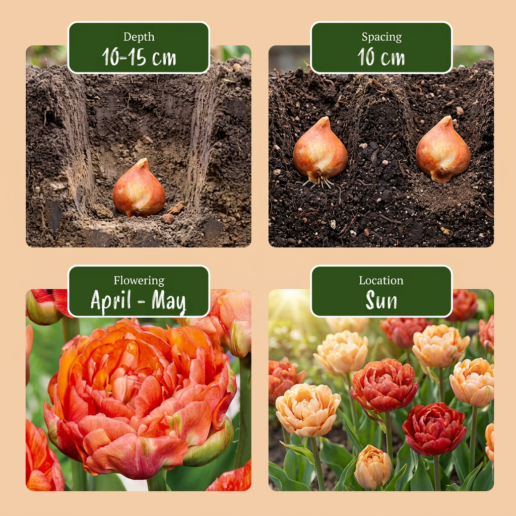 Tulipe 'Gudoshnik Double' – 12 bulbes (calibre 11/12)