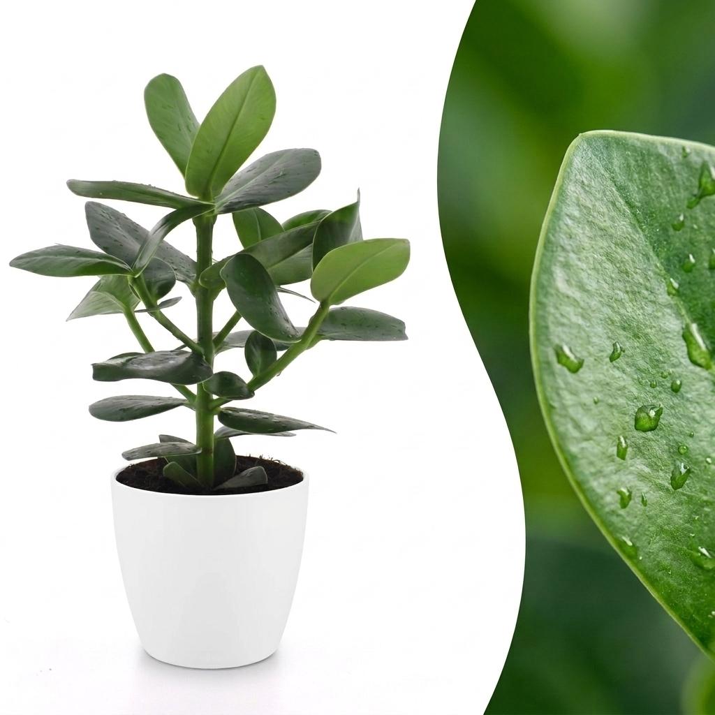 Clusia Princess en pot décoratif blanc – Ø12 cm, 40 cm de haut