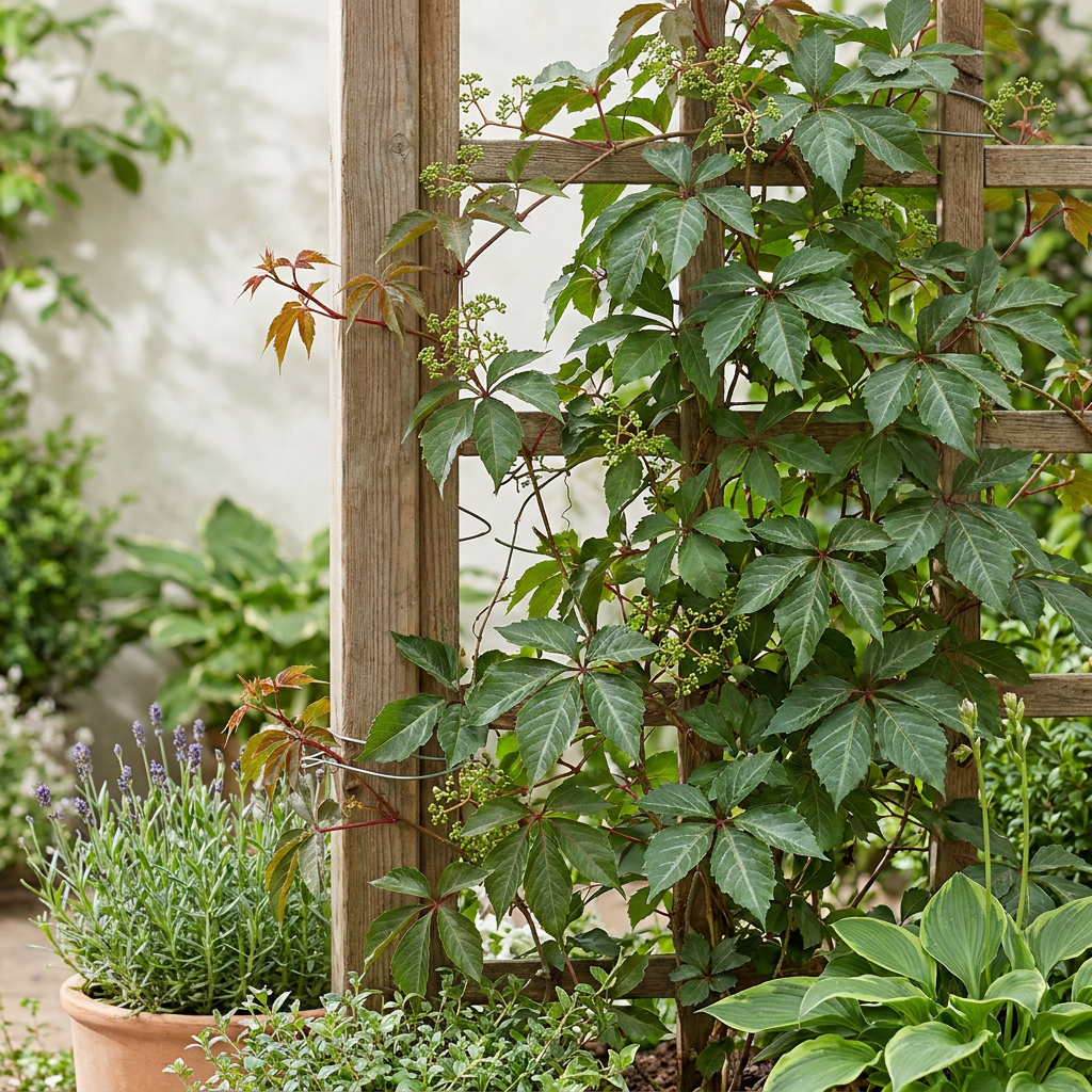 Parthenocissus henryana (vigne vierge chinoise) – 4 plants, Ø9 cm, 35 cm de haut – photo 4