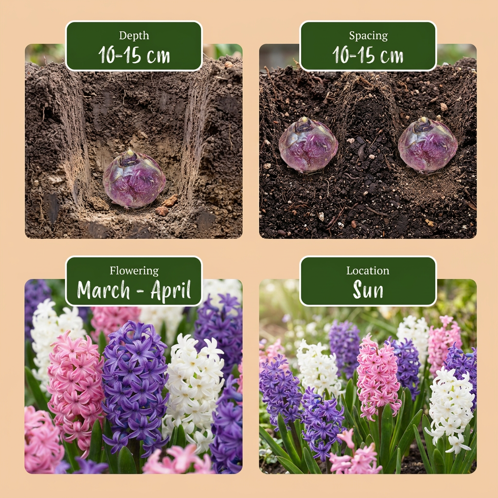 Hyazinthen-Mix 'Pastel' – 10 Blumenzwiebeln (Zwiebelgröße 14/15)