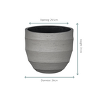 Pot Bordo New Egg Grey D36 x H31