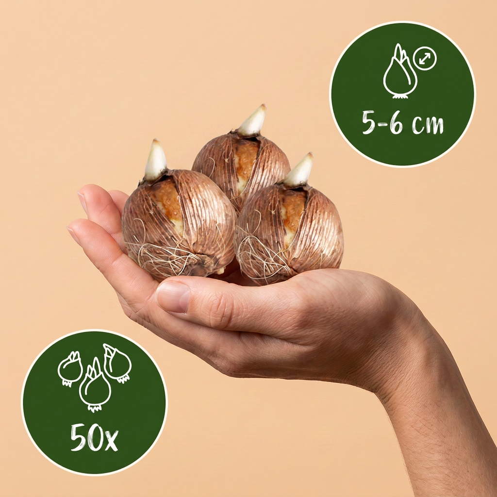 Mélange de crocus à grandes fleurs – 30 bulbes (calibre 7/8)