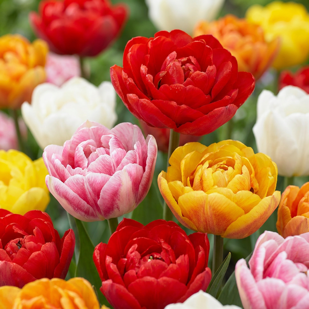 Mélange de tulipes à fleurs doubles – 30 bulbes (taille 11/13)