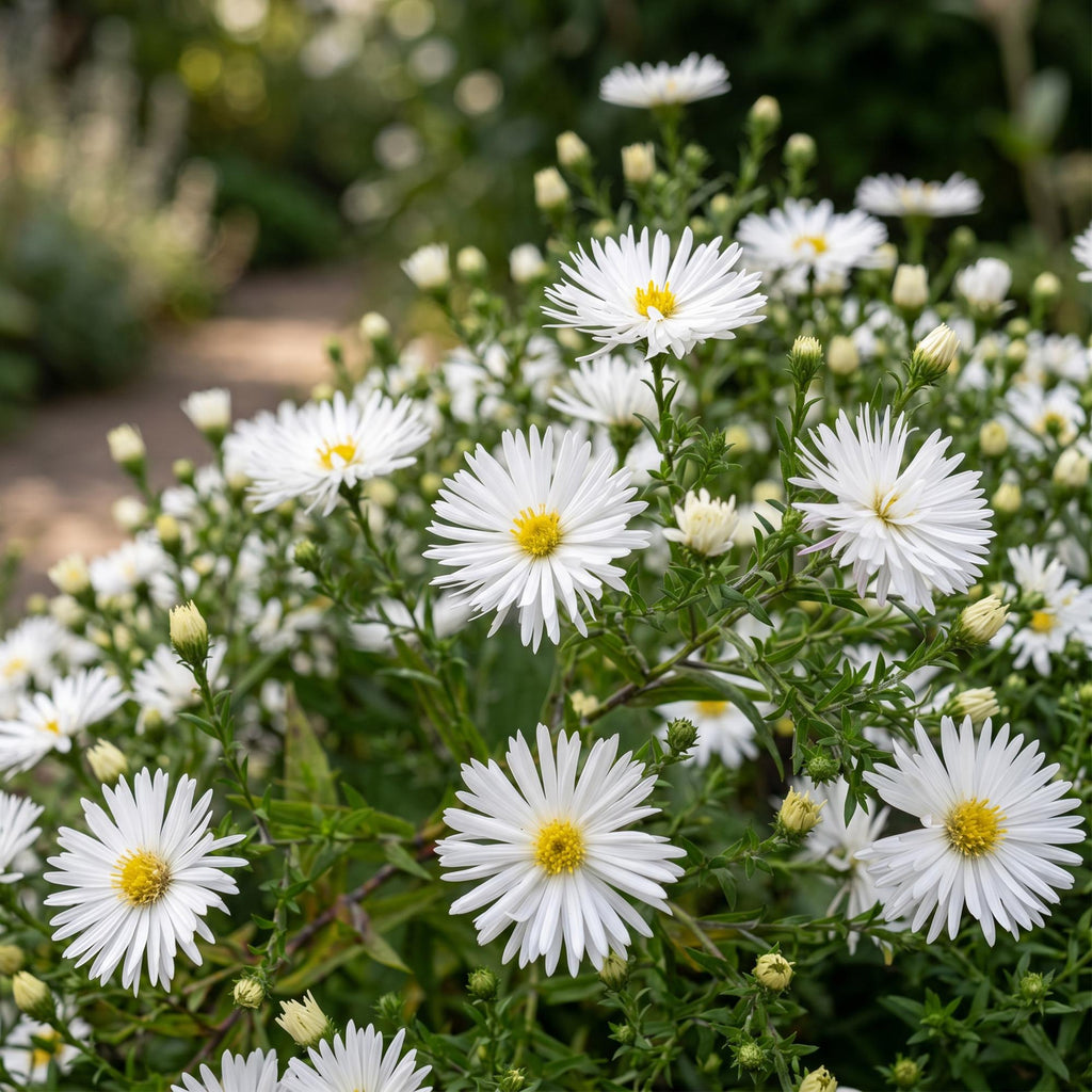Aster 'Schneekissen' – blanc – Ø11 cm, 15–25 cm de haut – photo 5