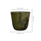 Pot Palermo marbre vert D40 x H36
