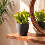 Crassula ovata (jadeplante) i grå potte – Ø12 cm, 16 cm høj