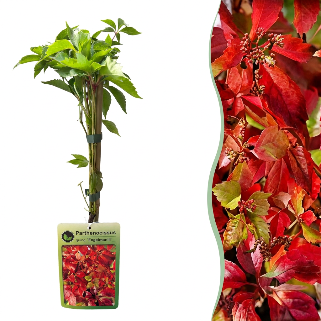 Parthenocissus quinquefolia 'Engelmannii' (Gewöhnlicher Wein) – gelb – 6 Pflanzen, Ø9 cm, 35 cm hoch