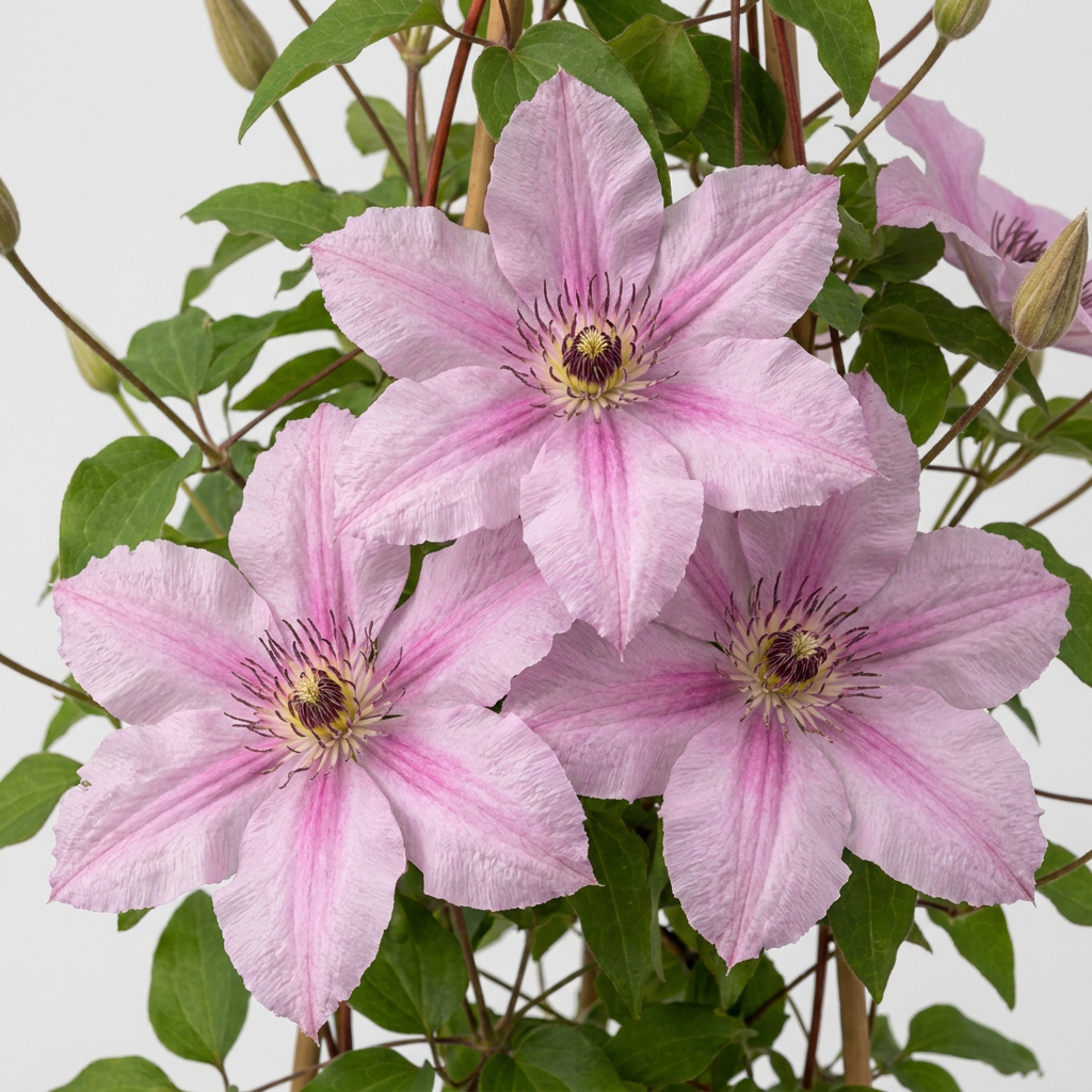 Clematis 'Hagley Hybrid' (bosrank) – roze – 2 planten, Ø9 cm, 35 cm hoog