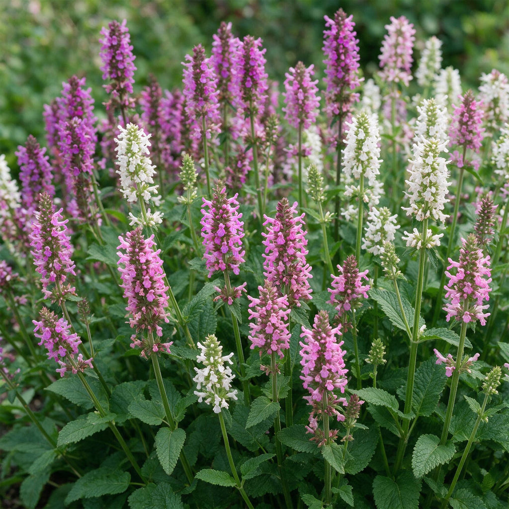 Stachys 'Duo' (betonie) – roze-paars-wit – 12 planten, Ø11 cm, 15–25 cm hoog – foto 5