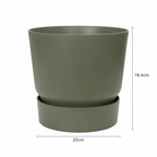 Elho greenville round leaf green - D20cm