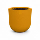 Elho Jazz Round Amber Yellow Pot - D23