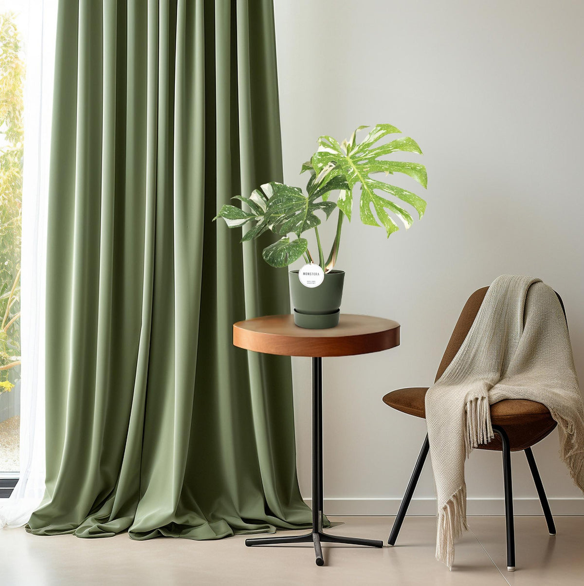 Monstera Thai Constellation (Fensterblatt) – Ø 15 cm, 40–50 cm hoch