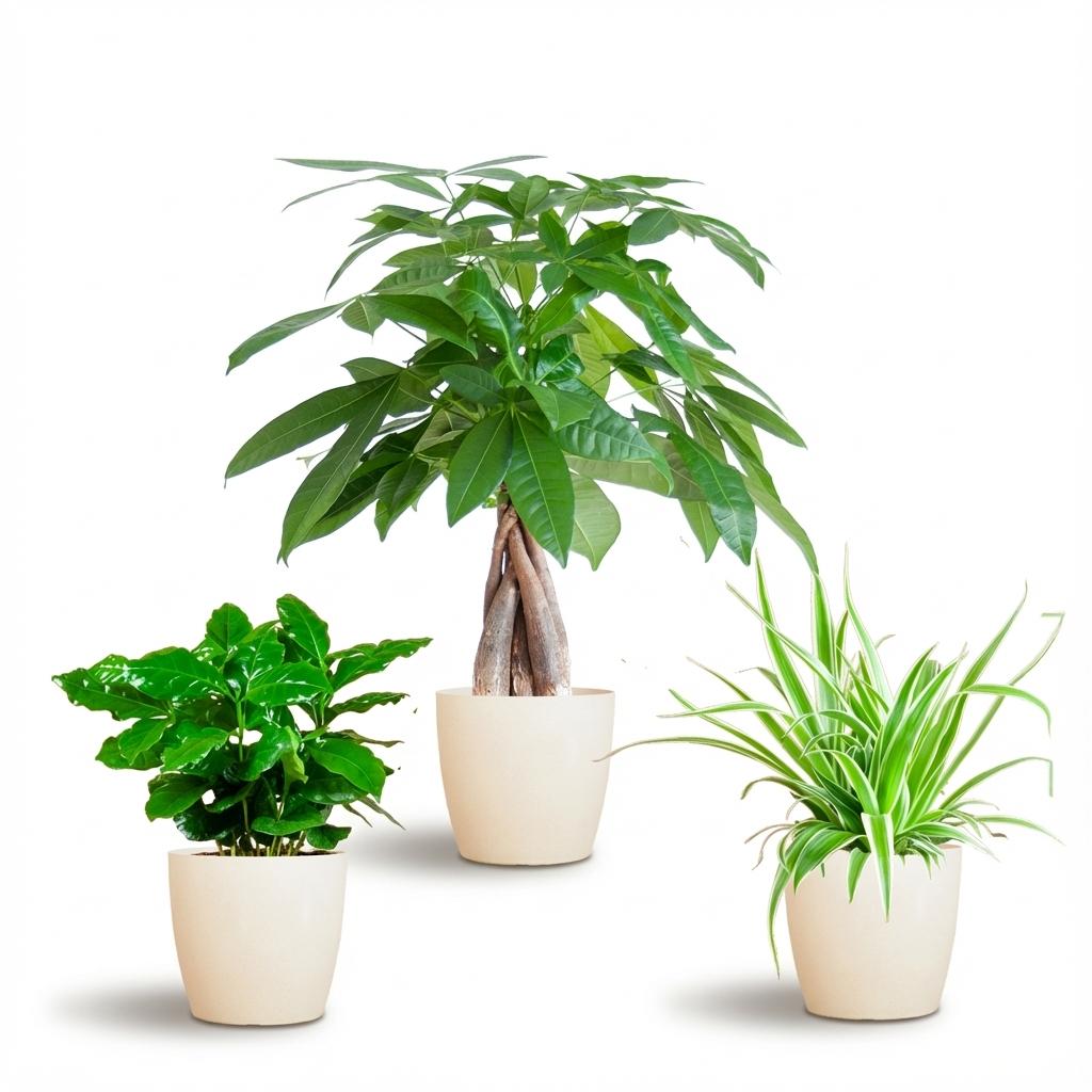 Pflanzenmix im weißen Zier-Blumentopf Potter – Ø 12 cm