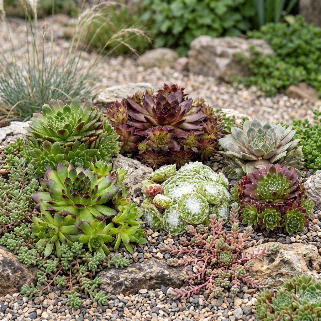 Sempervivum 'Big Sam' (joubarbe) – 12 plantes, Ø7 cm, 10–12 cm de haut – photo 4