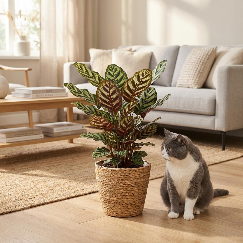 Calathea makoyana mit Korb – Ø 19 cm, 70 cm hoch