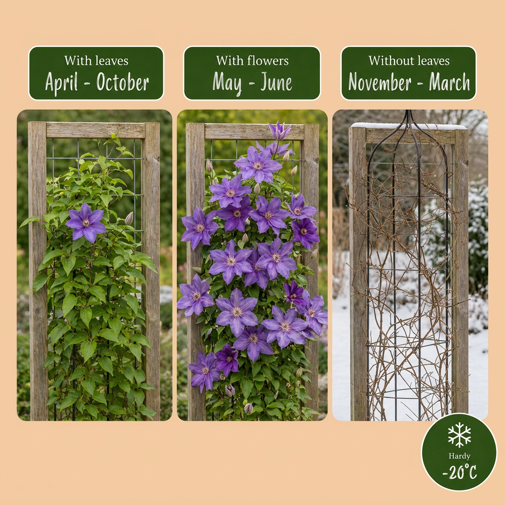 Clematis 'Multi Blue' (Waldrebe) – blau – 4 Pflanzen, Ø 9 cm, 35 cm hoch – Bild 6