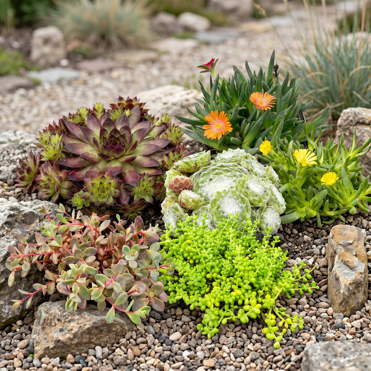 Rotsplantjes-mix – 6 planten, Ø7 cm, 10–12 cm hoog – foto 5