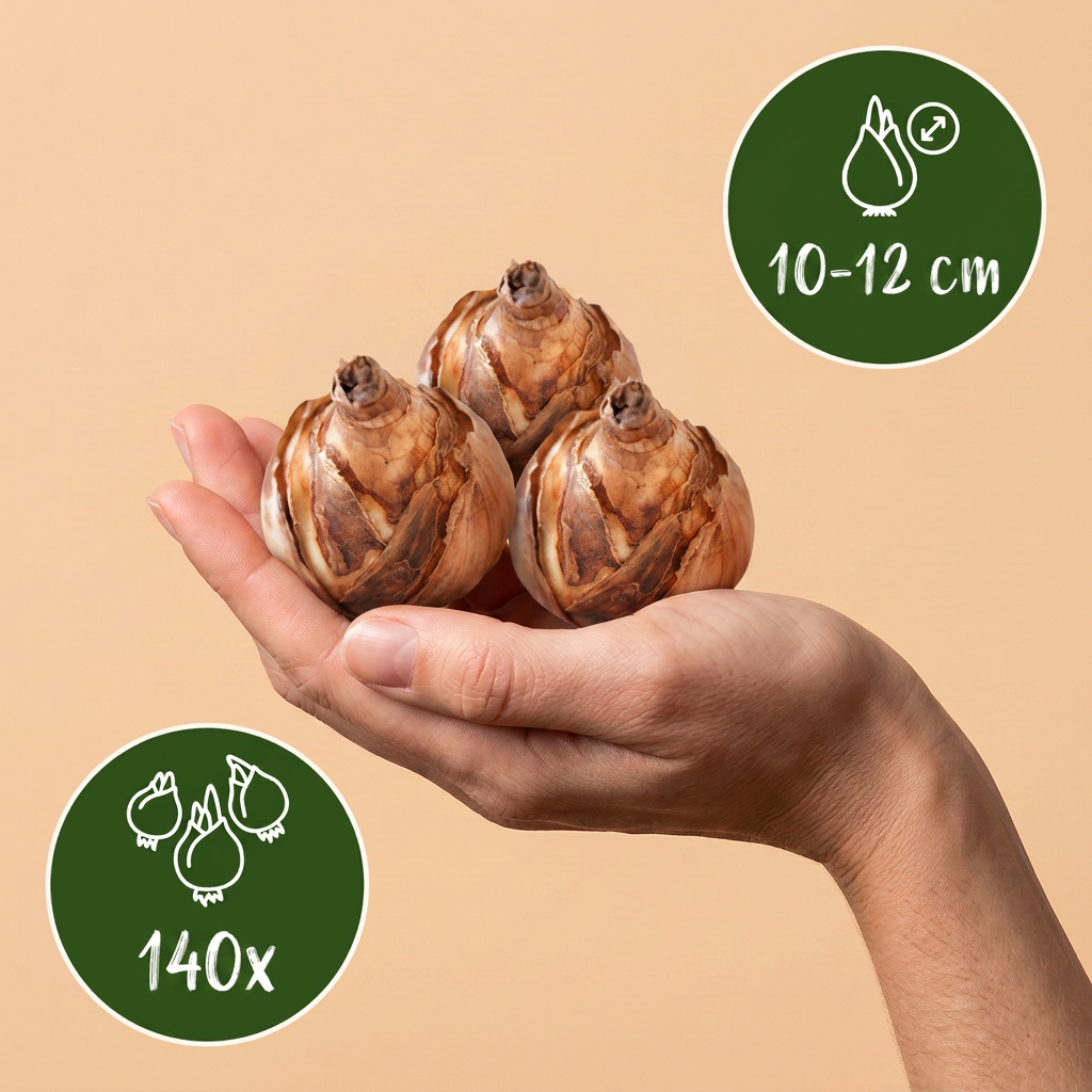Blumenzwiebelpaket Sonniger Garten – 140 Blumenzwiebeln (Zwiebelgröße 10/12)