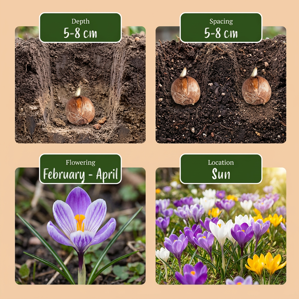 Mélange de crocus – 280 bulbes (calibre 7/8)
