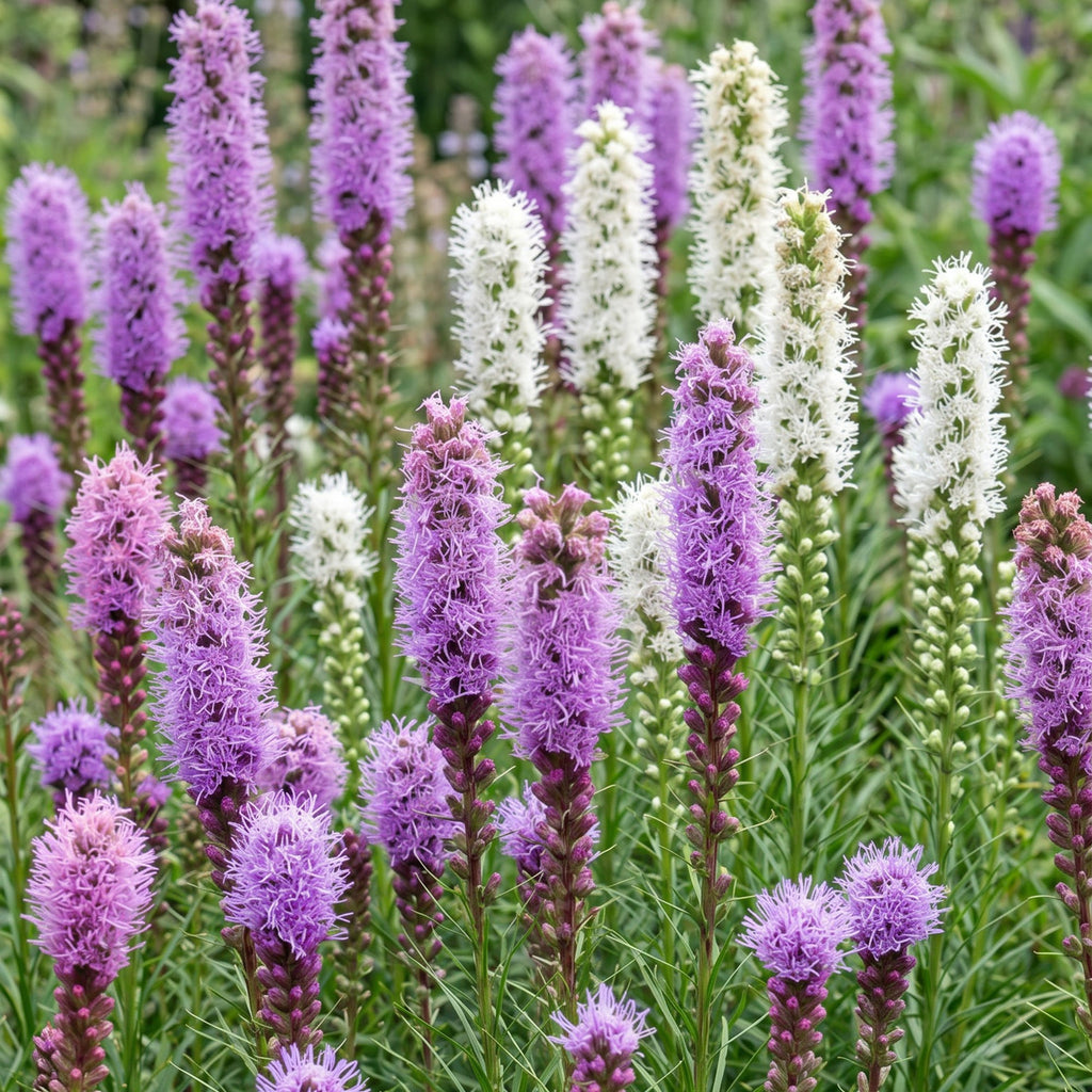 Liatris 'Duo' (lampenpoetserplant) – roze-wit – 12 planten, Ø11 cm, 15–25 cm hoog – foto 5