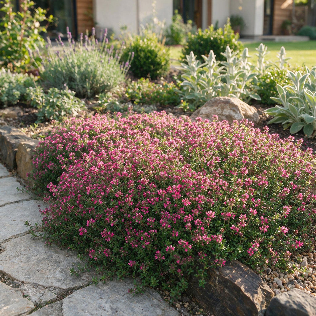 Thymus praecox 'Red Carpet' (smalbladet timian) – rosa-rød – Ø11 cm, 15–25 cm høj – billede 6