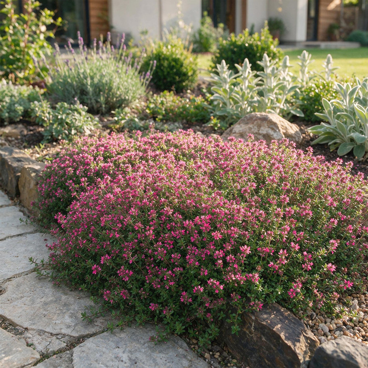 Thymus praecox 'Red Carpet' (smalbladet timian) – rosa-rød – Ø11 cm, 15–25 cm høj – billede 6
