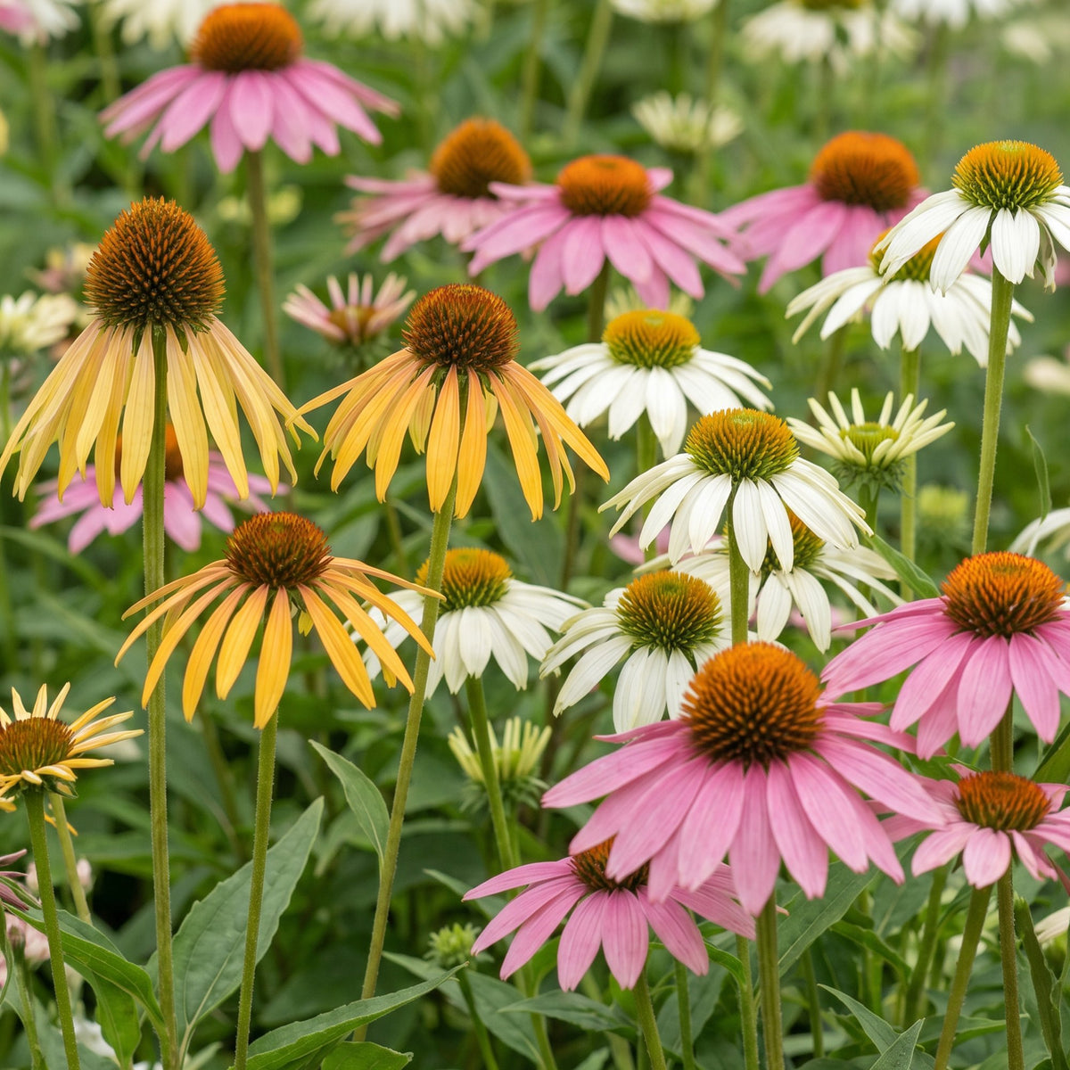 Echinacea 'Tricolour' (Sonnenhut) – gelb-rosa-weiß – 24 Pflanzen, Ø 11 cm, 15–25 cm hoch – Bild 4