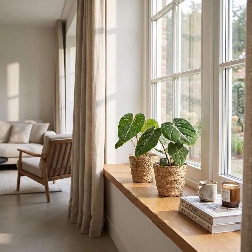 2× Philodendron gloriosum met mand – Ø12 cm, 25 cm hoog