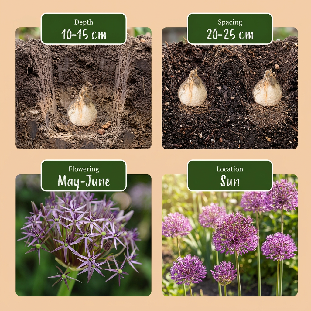 Sternenhyazinthe (Allium christophii) – 60 Blumenzwiebeln (Zwiebelgröße 10/12)