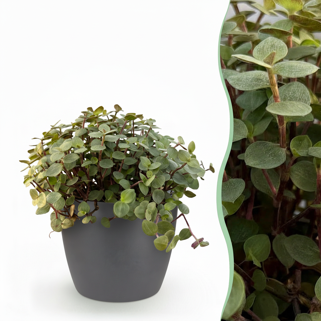Callisia repens im grauen Tontopf – Ø 12 cm, 17–20 cm hoch
