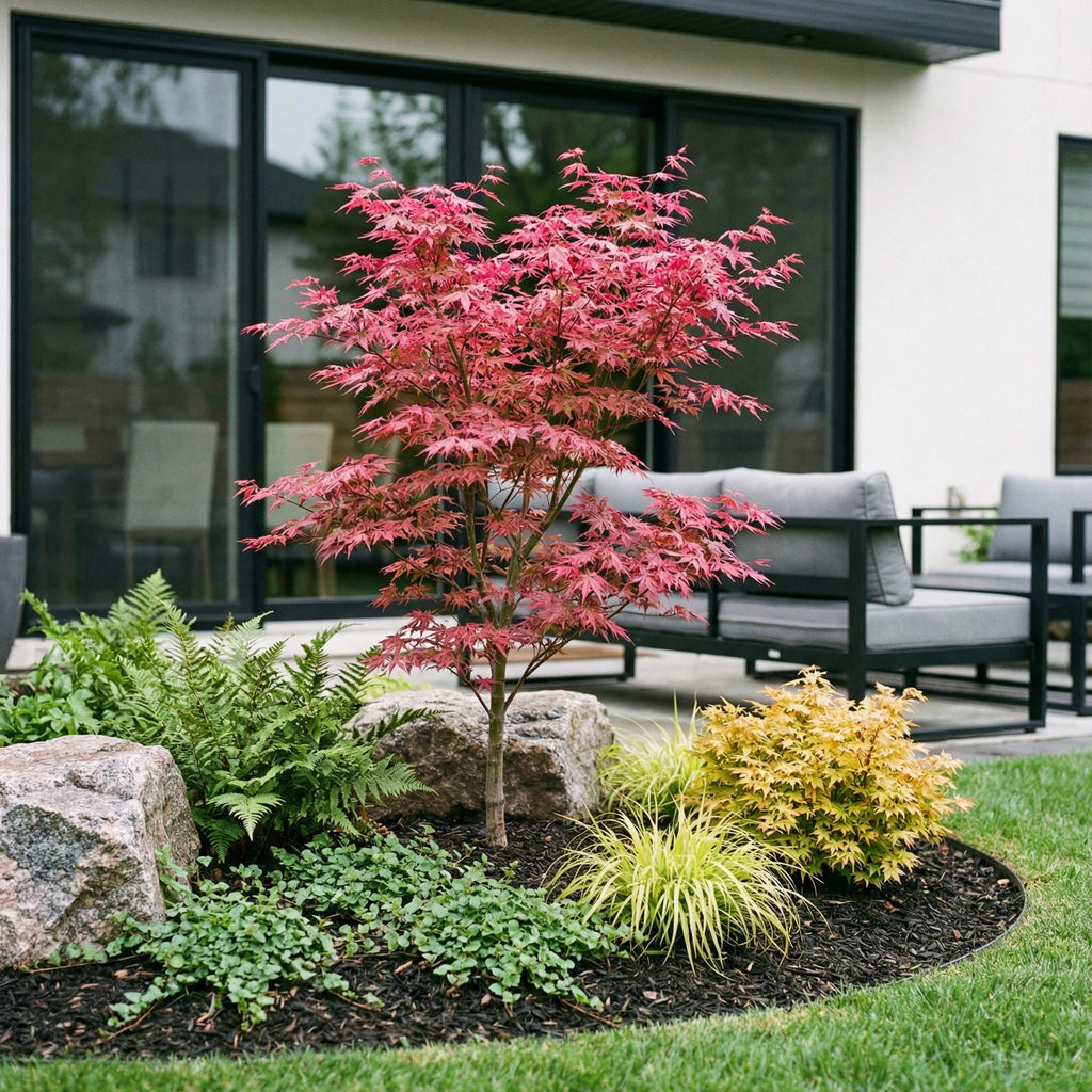 Acer palmatum 'Phoenix' (érable du Japon) – rouge – Ø26 cm, 90 cm de haut – photo 6