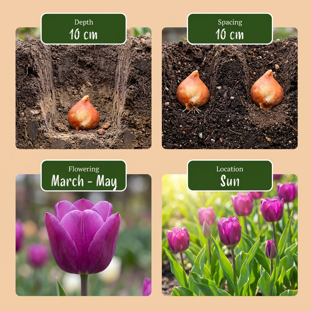 Blumenzwiebelpaket Bunter Garten – 250 Blumenzwiebeln (Zwiebelgröße 10/12)