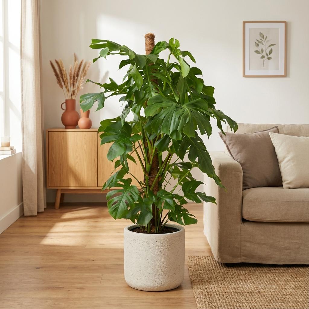 Monstera deliciosa XXL (Fensterblatt) – Ø27 cm, 140 cm hoch – Bild 2